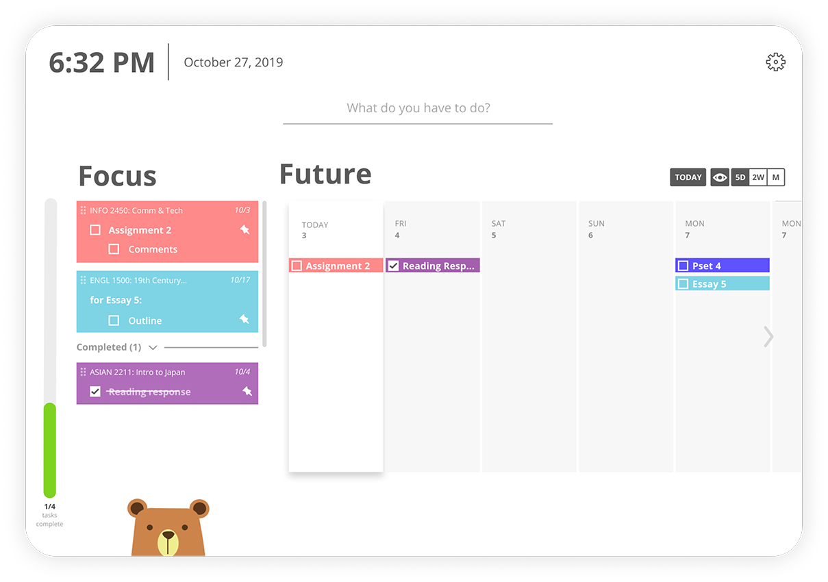 Screenshot of the Samwise app interface